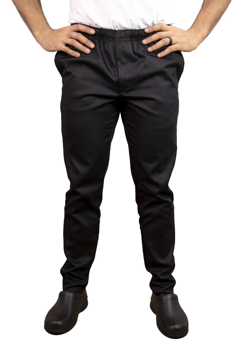 Pantalón Casual Liso Negro Permachef