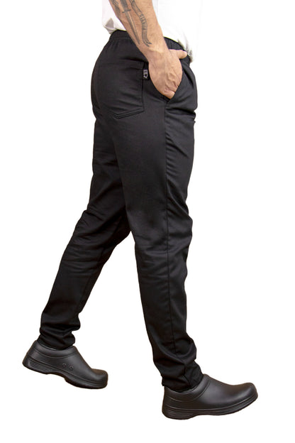 Pantalón Casual Liso Negro Permachef