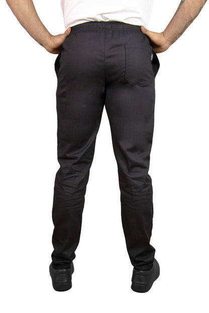 Pantalón Casual Liso Negro Permachef